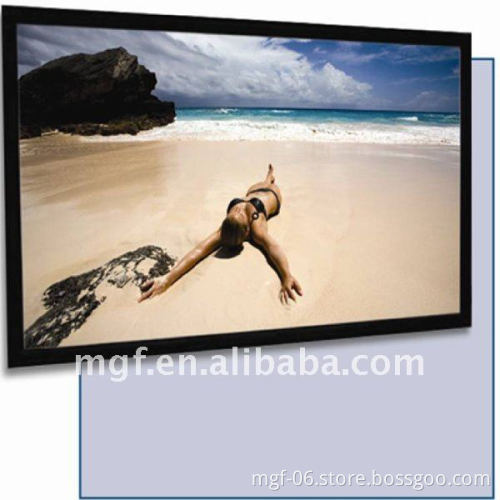 3D Silver Screen /Fixed Frame Projector Screen with 3D silver fabric